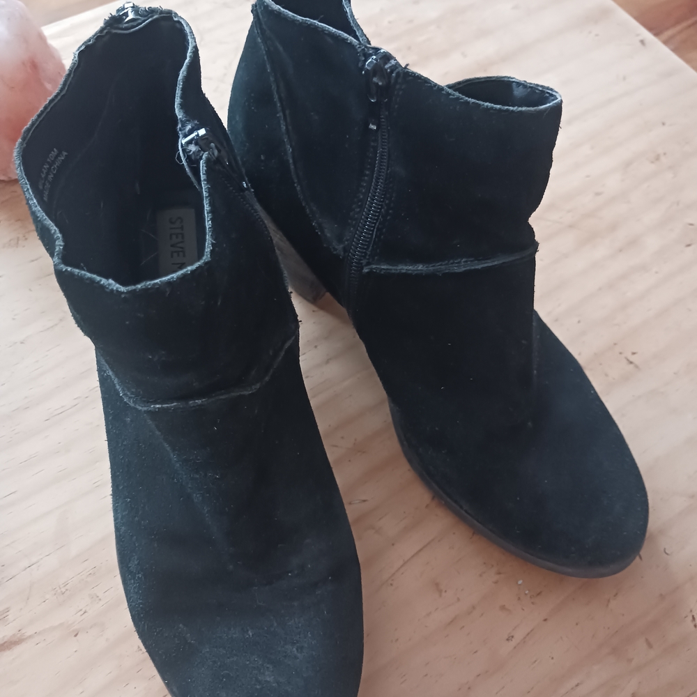 Steve Madden Black Ankle Booties